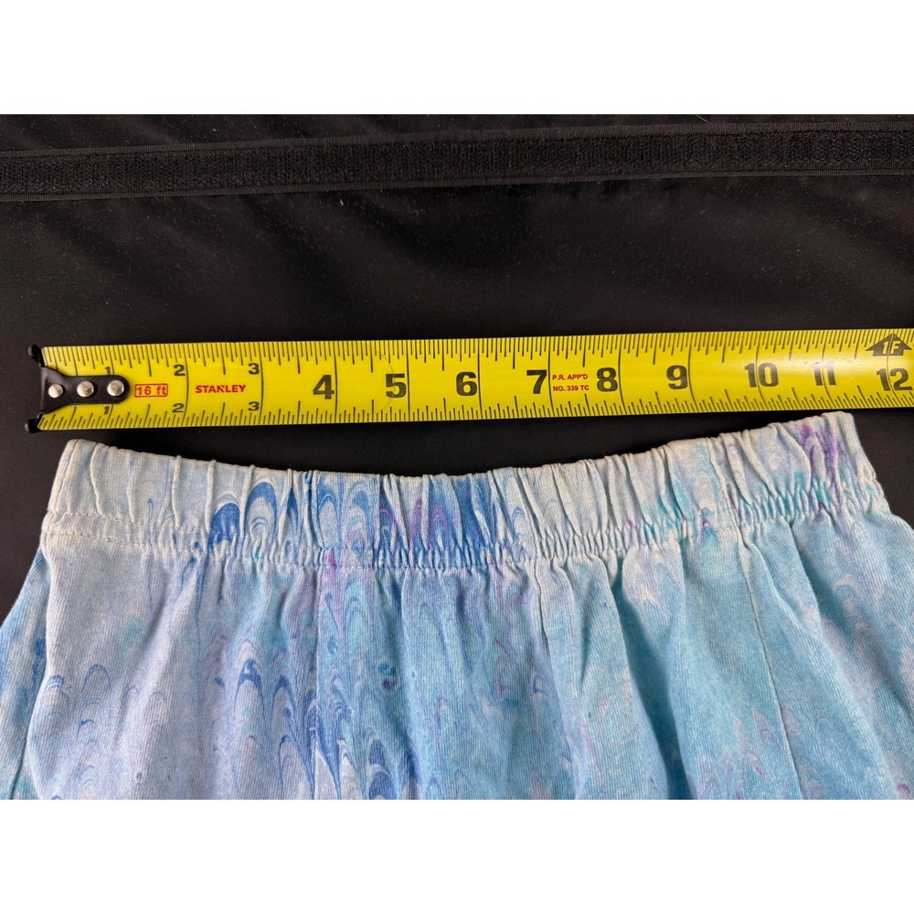 Shirleighs Marbled Art Blue Cotton Skirt Kids Medium Handmade - Picture 5 of 9